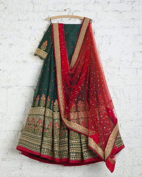 Green And White Lehenga Choli Indian Lengha Chunri Ethnic Party Wear Saree  Sari | eBay
