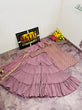 Load image into Gallery viewer, Designer Foil Mirror Work Peach Color Sharara Suit