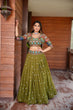 Load image into Gallery viewer, Mehndi Ceremony Wear Sequence Work Lehenga With Jacket
