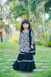 Load image into Gallery viewer, Designer Pretty Black Color Embroidery Sequin Kids Wear Sharara Suit
