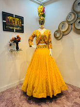Load image into Gallery viewer, Flattering Yellow Color Sequence Work Function Lehenga Choli