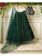 Load image into Gallery viewer, Bottle Green Designer Ruffle Lehenga Choli with Embroidery Work ClothsVilla