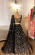 Load image into Gallery viewer, Black Colored Faux Georgette Embroidery Work Lehenga Choli ClothsVilla