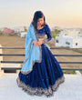 Load image into Gallery viewer, Blue Soft Georgette Lehenga choli with Embroidery work with Soft Georgette Dupatta ClothsVilla