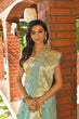 Load image into Gallery viewer, Mint Green color Pure Organza Saree with Jacquard Blouse ClothsVilla