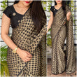 Load image into Gallery viewer, Black Jacquard Saree with Black Sequence Blouse ClothsVilla