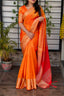 Orange Color Silk Saree with Jacquard Work ClothsVilla