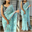 Load image into Gallery viewer, Printed Georgette Saree with Heavy Lace ClothsVilla