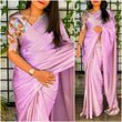 Load image into Gallery viewer, Satin silk Saree with Heavy Sequence Embroidery work Blouse ClothsVilla