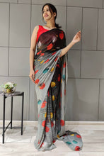 Load image into Gallery viewer, Georgette Printed Saree with Silk Blouse ClothsVilla