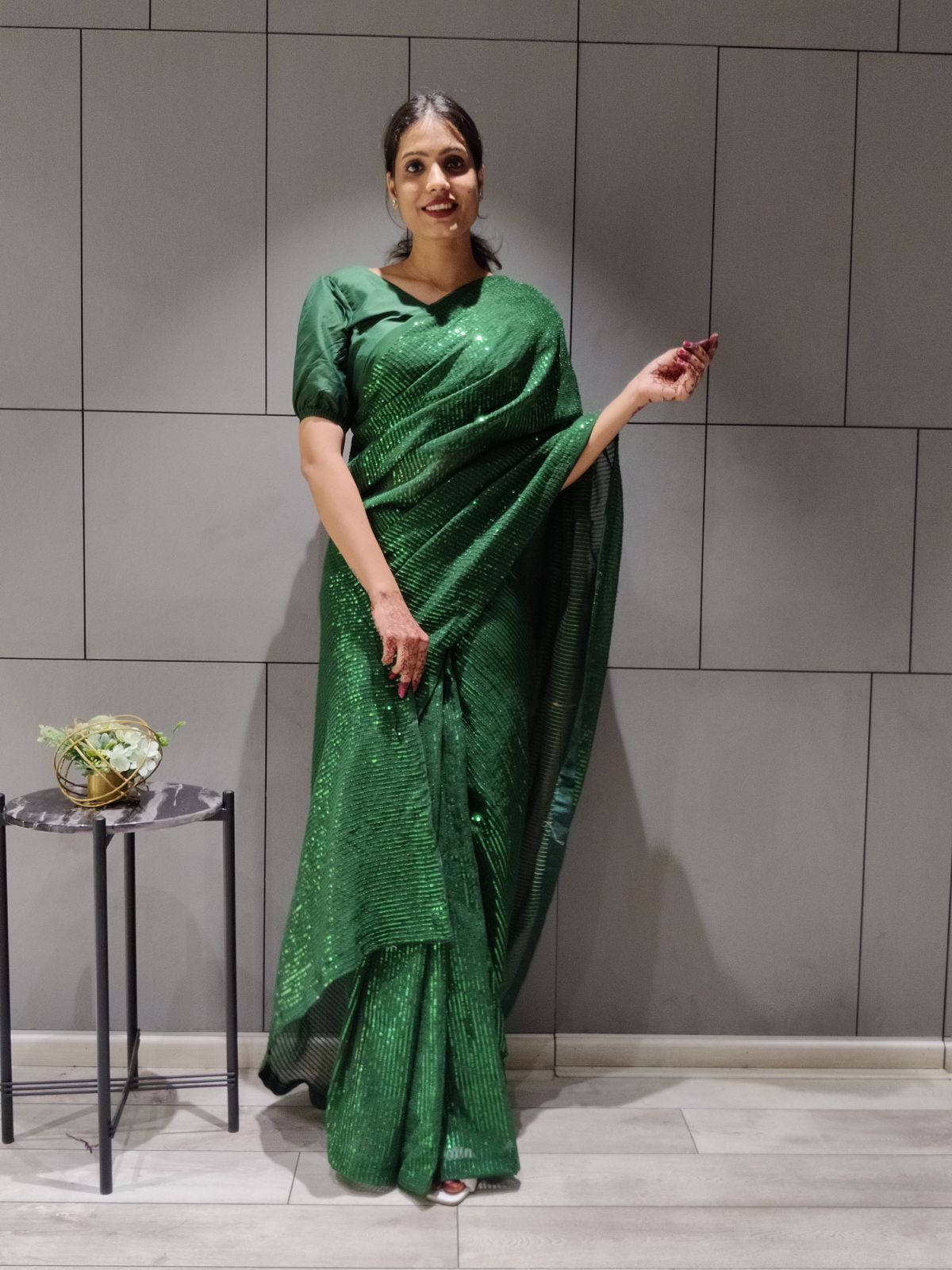 Ready to wear Georgette Saree with Heavy Sequence Work ClothsVilla