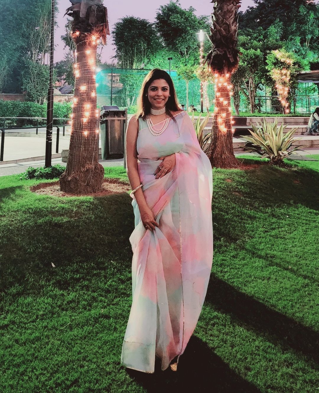 Multicolor Printed pure Organza saree ClothsVilla
