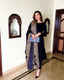 Wedding Wear Blue Color Velvet Anarkali Gown Clothsvilla