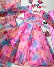 Load image into Gallery viewer, Tie-dye Print Pink Color Attractive  Anarkali Suit Clothsvilla