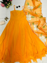 Load image into Gallery viewer, Glittering Look Yellow Color Anarkali Gown with Organza Dupatta Clothsvilla
