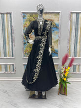 Load image into Gallery viewer, Adorable Embroidery Work Black Color Gown Clothsvilla