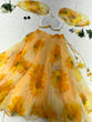 Load image into Gallery viewer, Wedding Wear Yellow Color Organza Lehenga Choli Clothsvilla