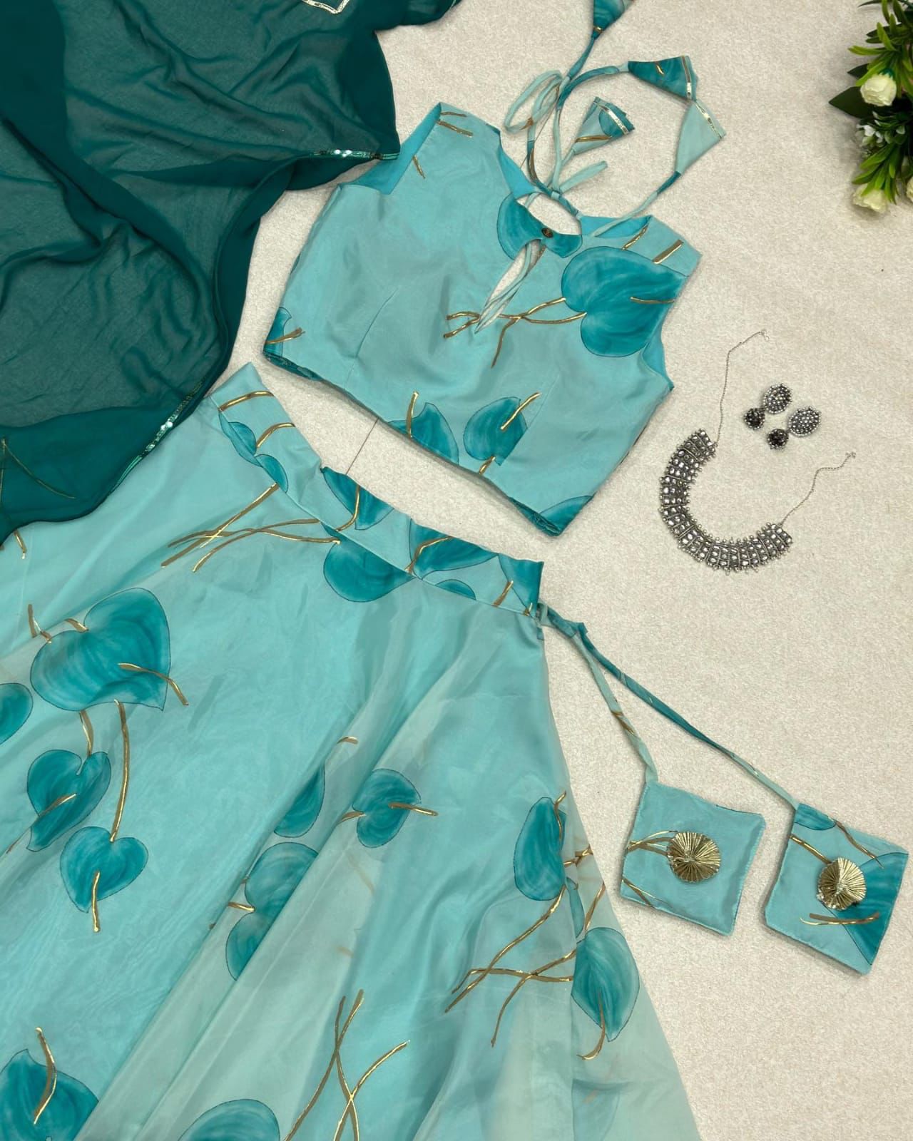 Fantastic Blue Color Digital Printed Lehenga Choli Clothsvilla
