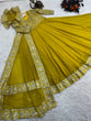 Load image into Gallery viewer, Presenting Yellow Color with Work Georgette Gown Clothsvilla