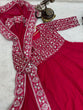 Load image into Gallery viewer, Presenting Dark Pink Color With Work Georgette Gown Clothsvilla