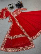 Load image into Gallery viewer, Presenting Red Color With Work Georgette Gown Clothsvilla