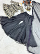 Load image into Gallery viewer, Black Sharara Suit in Organza Silk With Embroidery Work Clothsvilla