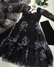 Load image into Gallery viewer, Digital Printed Black Color Designer Anarkali Gown