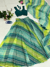 Load image into Gallery viewer, Stunning Green Color Digital Printed Lehenga Choli Clothsvilla