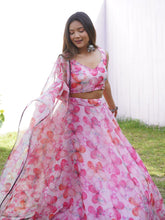 Load image into Gallery viewer, Beautiful Pink Color Digital Print Party Wear Lehenga Choli Clothsvilla