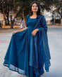 Load image into Gallery viewer, Beautiful Sequence Work Blue Color Gown With Jacket