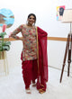 Load image into Gallery viewer, Double Sequence Work Dark Pink Color Dhoti Suit
