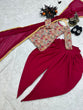 Load image into Gallery viewer, Double Sequence Work Dark Pink Color Dhoti Suit