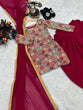 Load image into Gallery viewer, Double Sequence Work Dark Pink Color Dhoti Suit