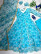 Load image into Gallery viewer, Sky Blue Color Digital Printed Georgette Silk Gown
