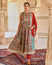 Load image into Gallery viewer, Occasion wear Aqua Green Color Anarkali Gown