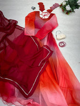 Load image into Gallery viewer, Attractive Red Color Digital Printed Gown