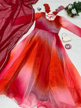 Load image into Gallery viewer, Attractive Red Color Digital Printed Gown