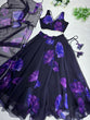 Load image into Gallery viewer, Purple Color With Flower Digital Print Lehenga Choli