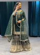 Load image into Gallery viewer, Sequence Work Dark Green Color Sharara Suit