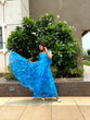 Load image into Gallery viewer, Glimmering Organza Silk Sky Blue Color Gown