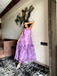 Glimmering Organza Silk Lavender Color Gown