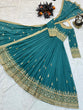 Load image into Gallery viewer, Mesmerizing Sequence Work Aqua Green Color Gown