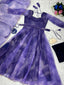Majestic Organza Silk Purple Color Gown