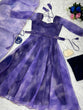 Load image into Gallery viewer, Majestic Organza Silk Purple Color Gown