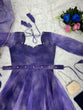 Load image into Gallery viewer, Majestic Organza Silk Purple Color Gown