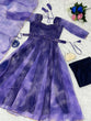 Load image into Gallery viewer, Majestic Organza Silk Purple Color Gown
