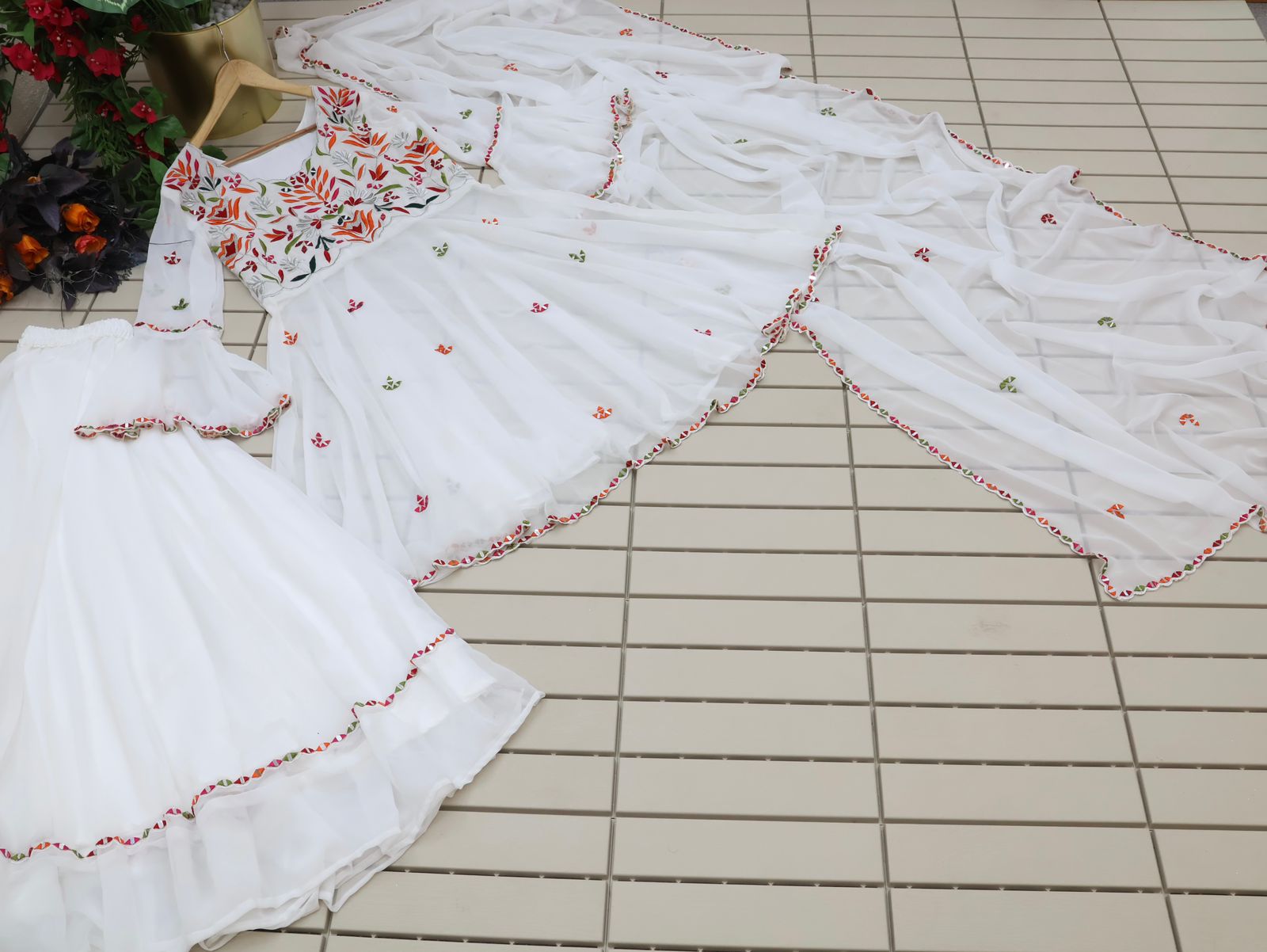 Amazing White Color Work Beautiful Sharara Suit