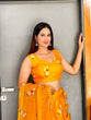 Load image into Gallery viewer, Wonderful Mustard Organza Silk Lehenga Choli