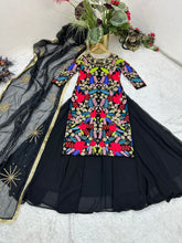 Load image into Gallery viewer, Trendy Black Color Double Sequence Work Top With Lehenga