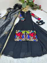 Load image into Gallery viewer, Trendy Black Color Double Sequence Work Top With Lehenga